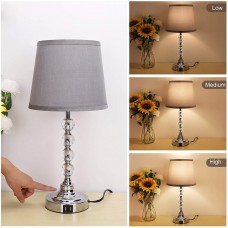 Usb Charging Ports Modern Bedside Lamp, Crystal Table Lamp With Usb Port
